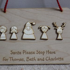 Santa Please Stop Here sign