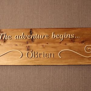 Custom Wooden Sign with Birch Ply Raised Lettering