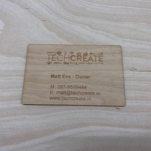 wooden business card