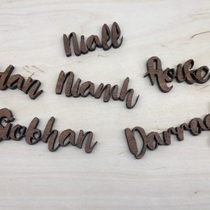 Wooden Wedding Place Names Mahogany Veneer