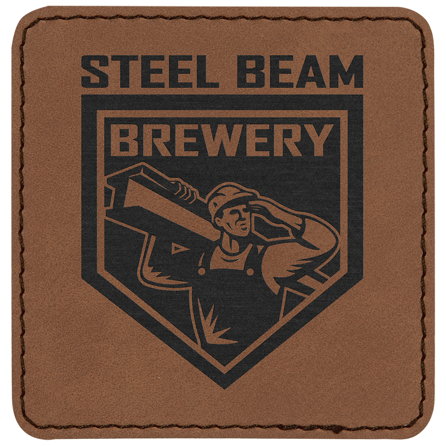 Square Leatherette Personalised Patch - Image 3