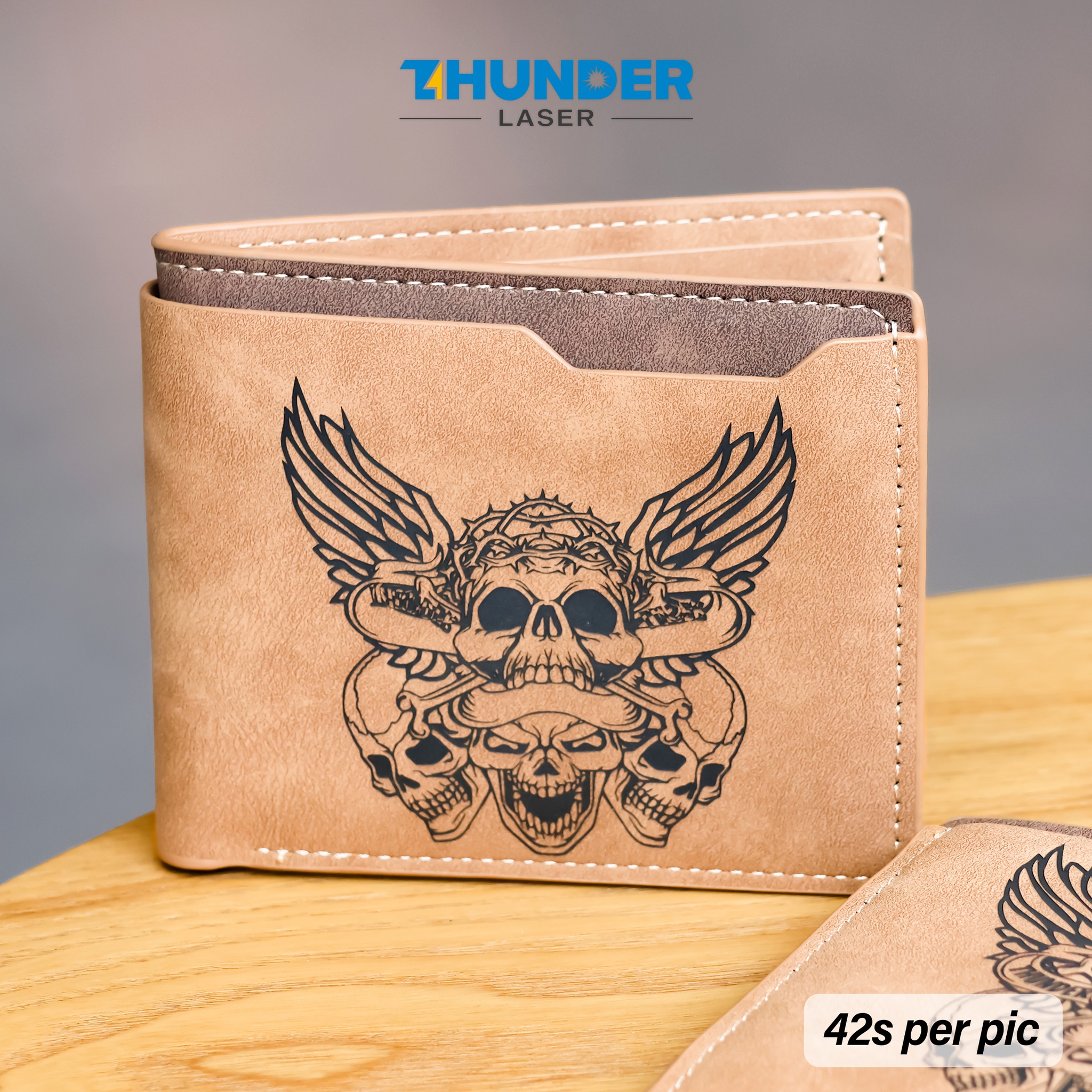 aurora_fiber_laser_sample_3 leather engraved wallet